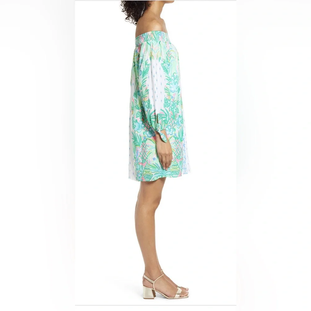 Lilly Pulitzer Maryellen off the Shoulder Dress - Picture 12 of 13